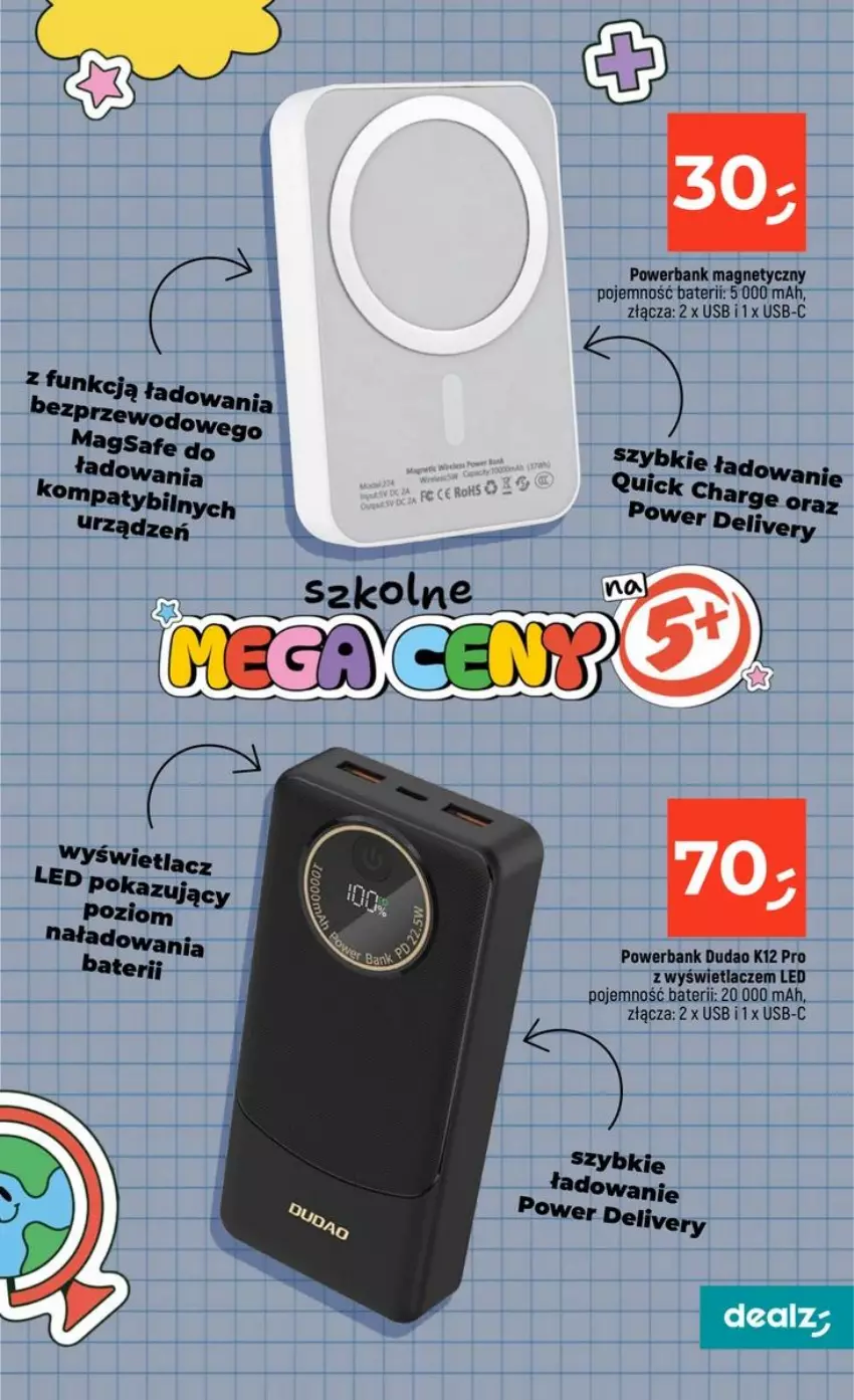 Gazetka promocyjna Dealz - szkolne MEGA CENY - ważna 06.08 do 02.09.2026 - strona 73 - produkty: Duda, Powerbank