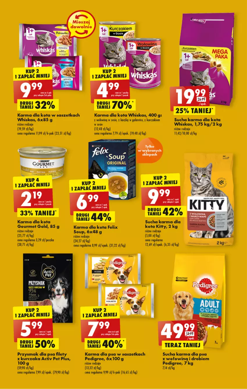 Gazetka promocyjna Biedronka - Gazetka - Biedronka.pl - ważna 12.12 do 17.12.2022 - strona 55 - produkty: Felix, Gourmet Gold, Kurczak, Pedigree, Przysmak dla psa, Sos, Sucha karma, Tera, Whiskas