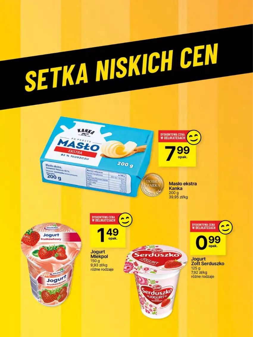 Gazetka promocyjna Delikatesy Centrum - Franczyza DC20 Czwartek - ważna 15.05 do 21.05.2025 - strona 45 - produkty: Jogurt, Masło, Ser, Zott