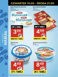 Gazetka promocyjna Delikatesy Centrum - Franczyza DC20 Czwartek - Gazetka - ważna od 21.05 do 21.05.2025 - strona 27 - produkty: Ser, Piątnica, Mlekovita, Mascarpone, Serek, Danio, Mleko
