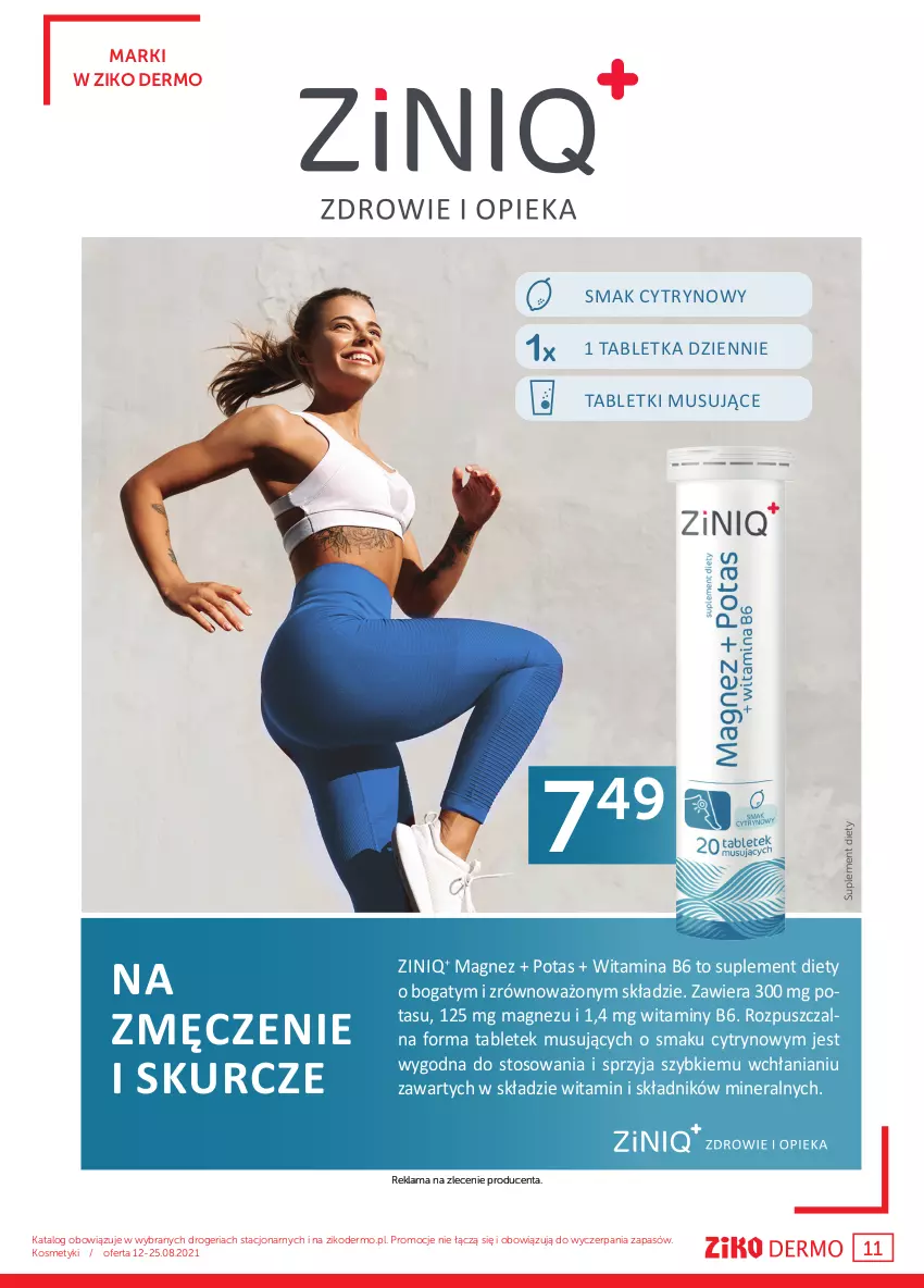 Gazetka promocyjna Ziko - 12-25 SIERPNIA - ważna 12.08 do 25.08.2021 - strona 11 - produkty: Magnez, Mus, Suplement diety, Tablet, Tabletki musujące