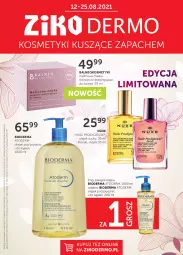 Gazetka promocyjna Ziko - 12-25 SIERPNIA - Gazetka - ważna od 25.08 do 25.08.2021 - strona 1 - produkty: Olejek pod prysznic, Bioderma, Peeling, Nuxe, Flora, Maska, Olej, Atoderm