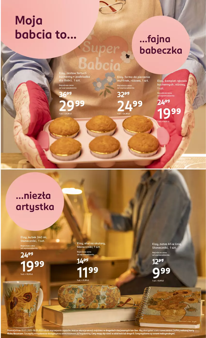 Gazetka promocyjna Rossmann - ważna 03.01 do 16.01.2025 - strona 15 - produkty: Fa, Fartuch kuchenny, Forma do pieczenia, Kubek, Piec, Podkład, Podkładka