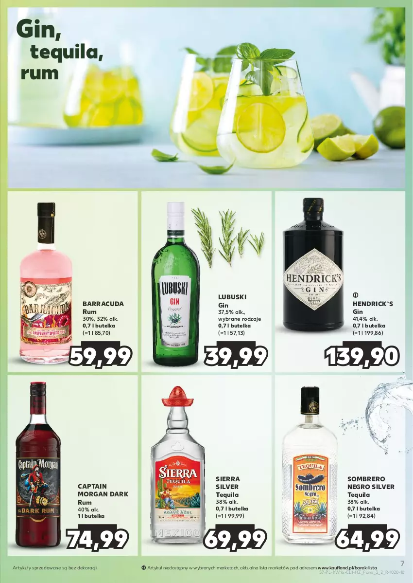Gazetka promocyjna Kaufland - Barek Kauflandu - ważna 18.04 do 30.04.2024 - strona 7 - produkty: Captain Morgan, Dres, Gin, Rum, Tequila