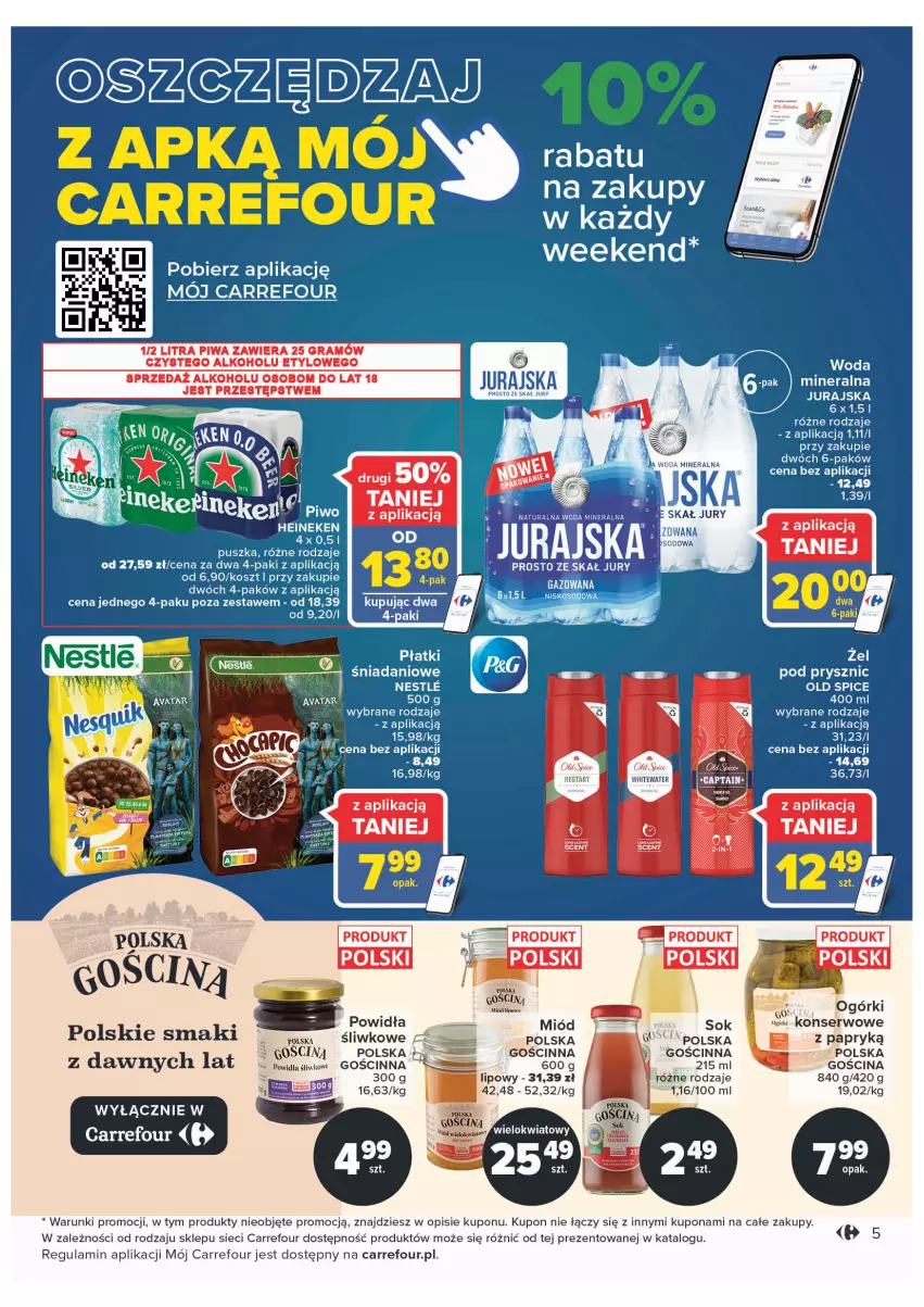 Gazetka promocyjna Carrefour - Gazetka Market - ważna 08.11 do 19.11.2022 - strona 7 - produkty: Danio, Gra, Heineken, Kosz, Miód, Old Spice, Piwa, Sok, Woda