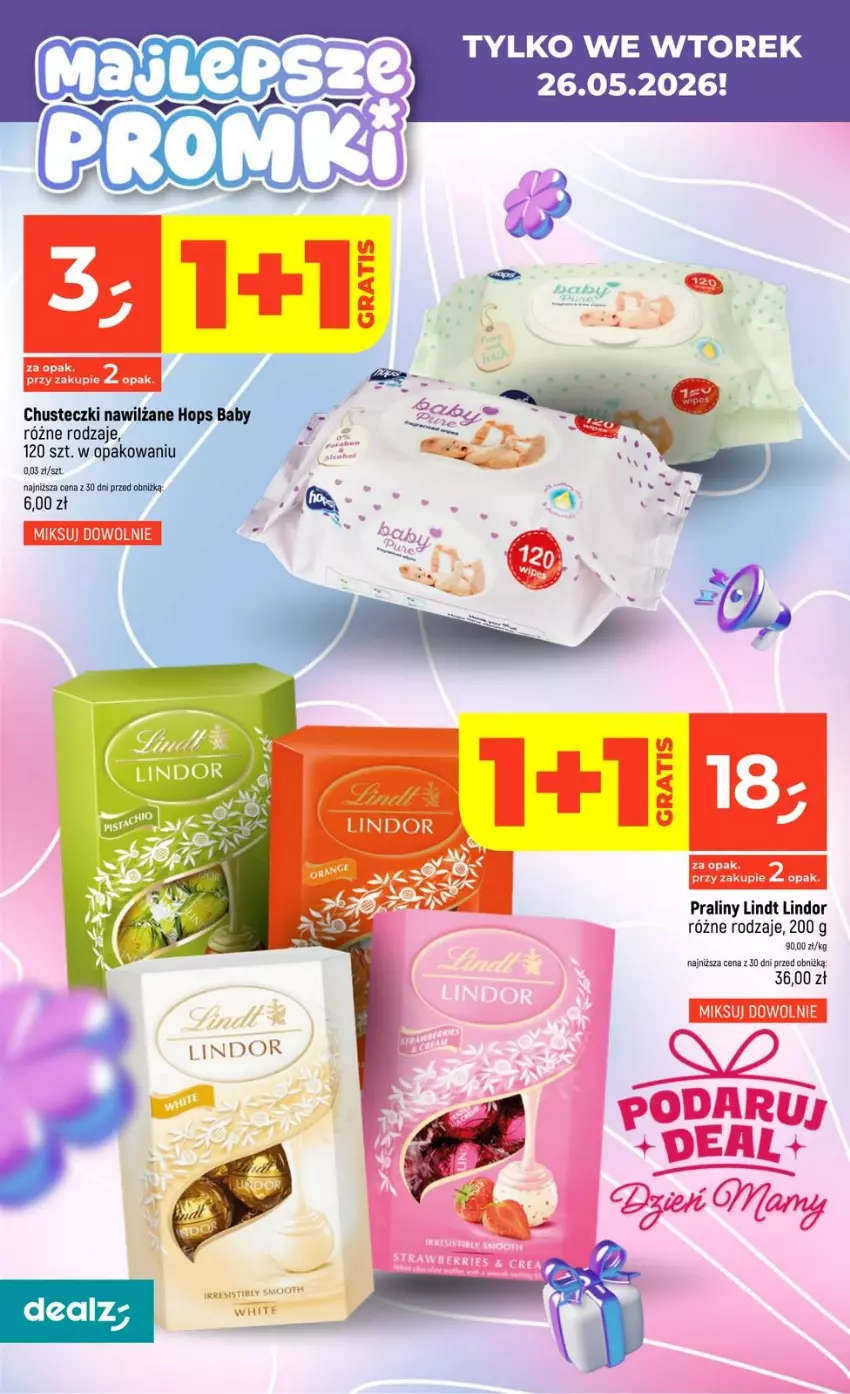 Gazetka promocyjna Dealz - MAJLEPSZE - ważna 21.05 do 27.05.2026 - strona 6 - produkty: Chusteczki, Lindor, Lindt, Praliny
