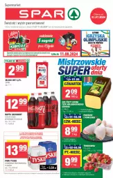 Gazetka promocyjna Spar - Spar - Gazetka - ważna od 07.08 do 07.08.2024 - strona 1 - produkty: Piwo, Kurczak, Coca-Cola, Tyskie, Napój gazowany, Napój, Mleko