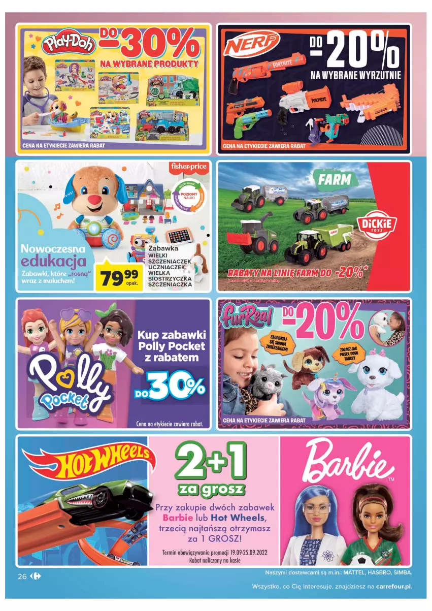 Gazetka promocyjna Carrefour - Gazetka Carrefour - ważna 13.09 do 24.09.2022 - strona 26 - produkty: Barbie, Hot Wheels, PSB