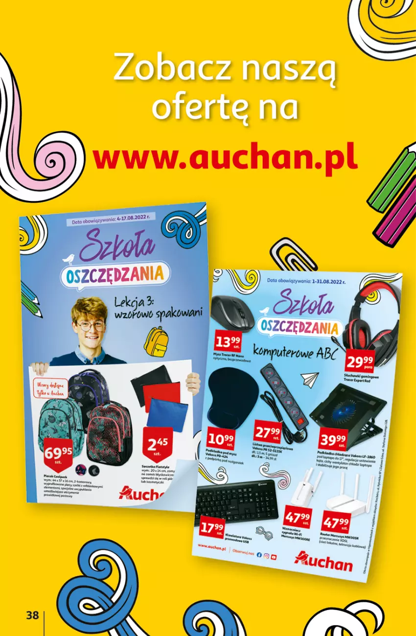 Gazetka promocyjna Auchan - Szkoła oszczędzania Temat PrzeSmaczne oferty Hipermarkety - ważna 04.08 do 10.08.2022 - strona 38 - produkty: Acer, Komputer, Top