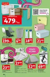 Gazetka promocyjna Auchan - Szkoła oszczędzania Temat PrzeSmaczne oferty Hipermarkety - Gazetka - ważna od 10.08 do 10.08.2022 - strona 36 - produkty: Kołdra, Papier, Kosz, Biurko, Prześcieradło, Pudełko, Krzesło, Biuro, Siedzisko, Poduszka, Fa