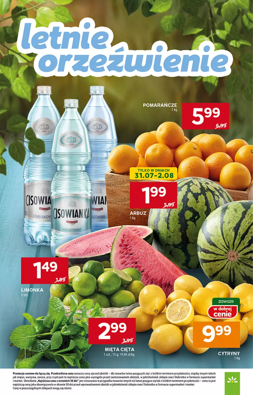 Gazetka promocyjna Stokrotka - Supermarket - ważna 31.07 do 06.08.2025 - strona 16 - produkty: Mięso, Owoce, Pomarańcze, Warzywa
