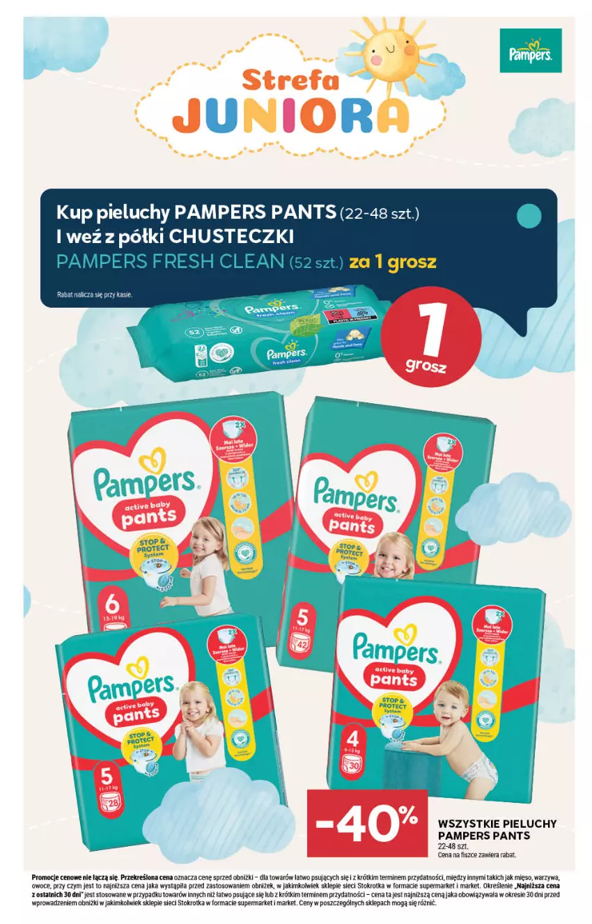 Gazetka promocyjna Stokrotka - Supermarket - ważna 31.07 do 06.08.2025 - strona 29 - produkty: Chusteczki, Fa, Mięso, Owoce, Pampers, Pieluchy, Warzywa