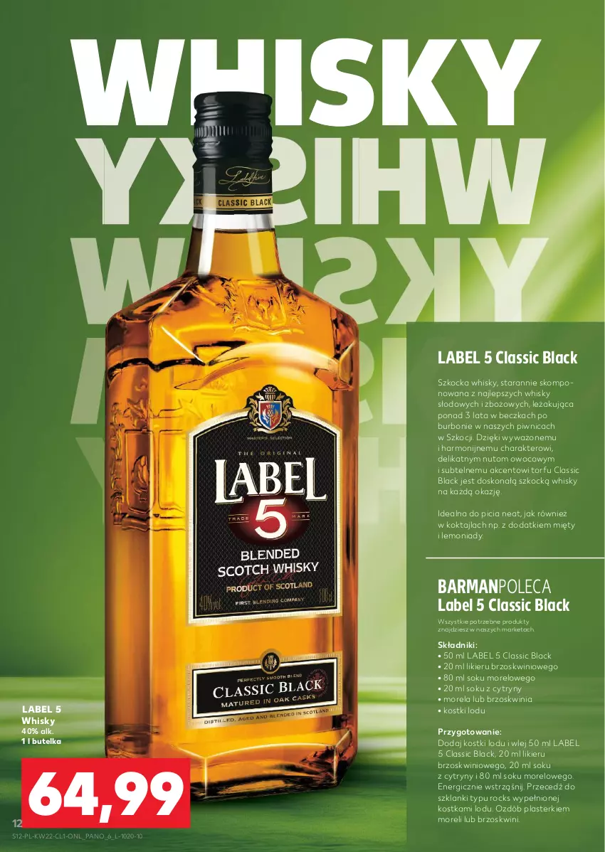 Gazetka promocyjna Kaufland - Barek Kauflandu - ważna 29.05 do 11.06.2025 - strona 12 - produkty: Cytryny, Koc, Lack, Lanki, Likier, Morela, Plasterki, Sok, Whisky