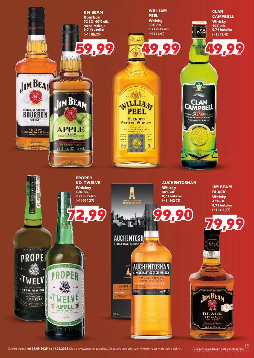 Gazetka promocyjna Kaufland - Barek Kauflandu - ważna 29.05 do 11.06.2025 - strona 13 - produkty: Bell, Bourbon, Jim Beam, Lack, Whiskey, Whisky