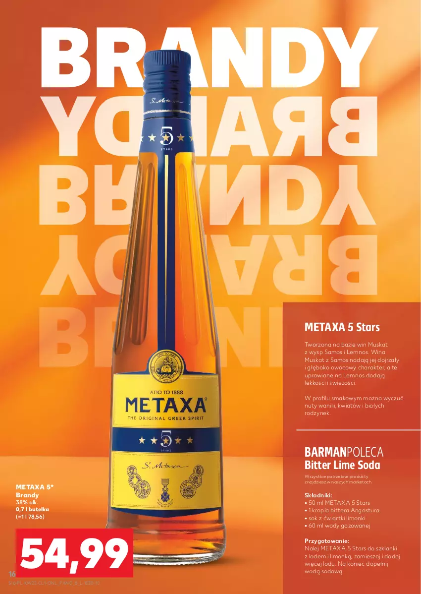 Gazetka promocyjna Kaufland - Barek Kauflandu - ważna 29.05 do 11.06.2025 - strona 16 - produkty: Brandy, Lanki, Metaxa, Mus, Nuty, Sok, Tera