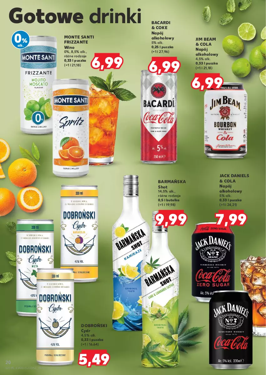 Gazetka promocyjna Kaufland - Barek Kauflandu - ważna 29.05 do 11.06.2025 - strona 20 - produkty: Bacardi, Jim Beam, Monte, Monte Santi, Napój, Wino