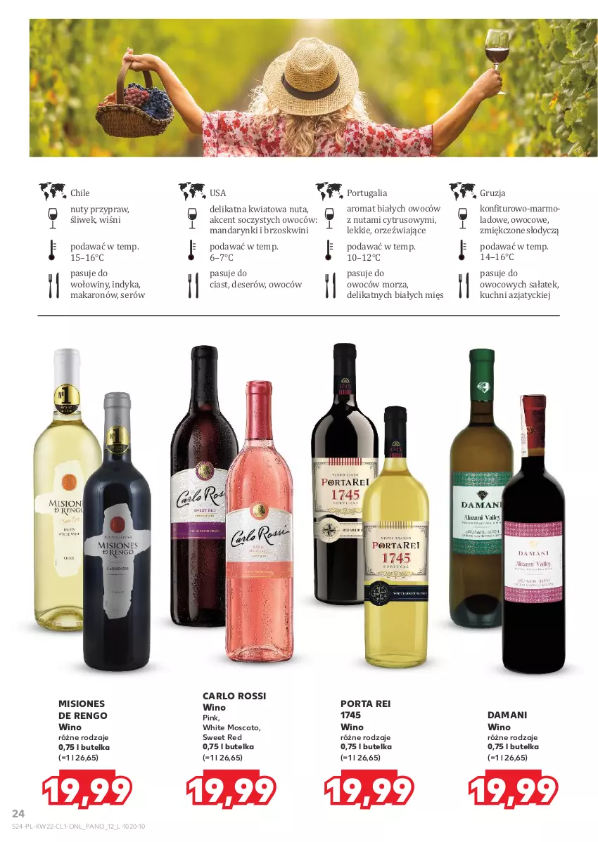 Gazetka promocyjna Kaufland - Barek Kauflandu - ważna 29.05 do 11.06.2025 - strona 24 - produkty: Carlo Rossi, Deser, Makaron, Mandarynki, Mola, Nuty, Por, Sałat, Ser, Wino