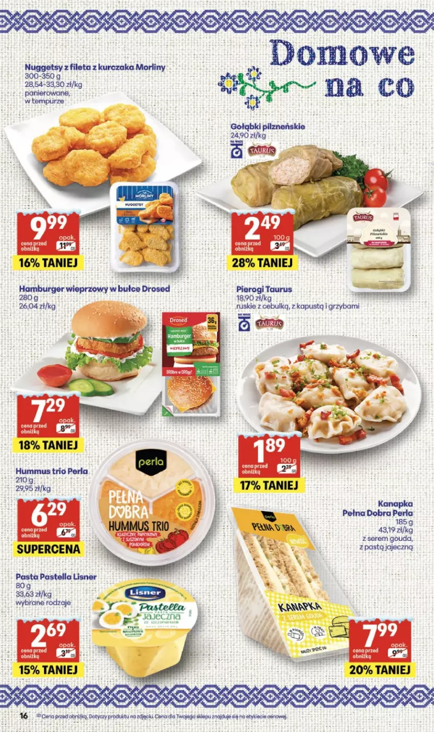 Gazetka promocyjna Delikatesy Centrum - Franczyza DC05 Czwartek - ważna 29.01 do 04.02.2026 - strona 5 - produkty: Gouda, Hummus, Kapustą, Kurczak, Lisner, Morliny, Mus, Pastella, Perła, Pierogi, Pur, Ser, Urgo