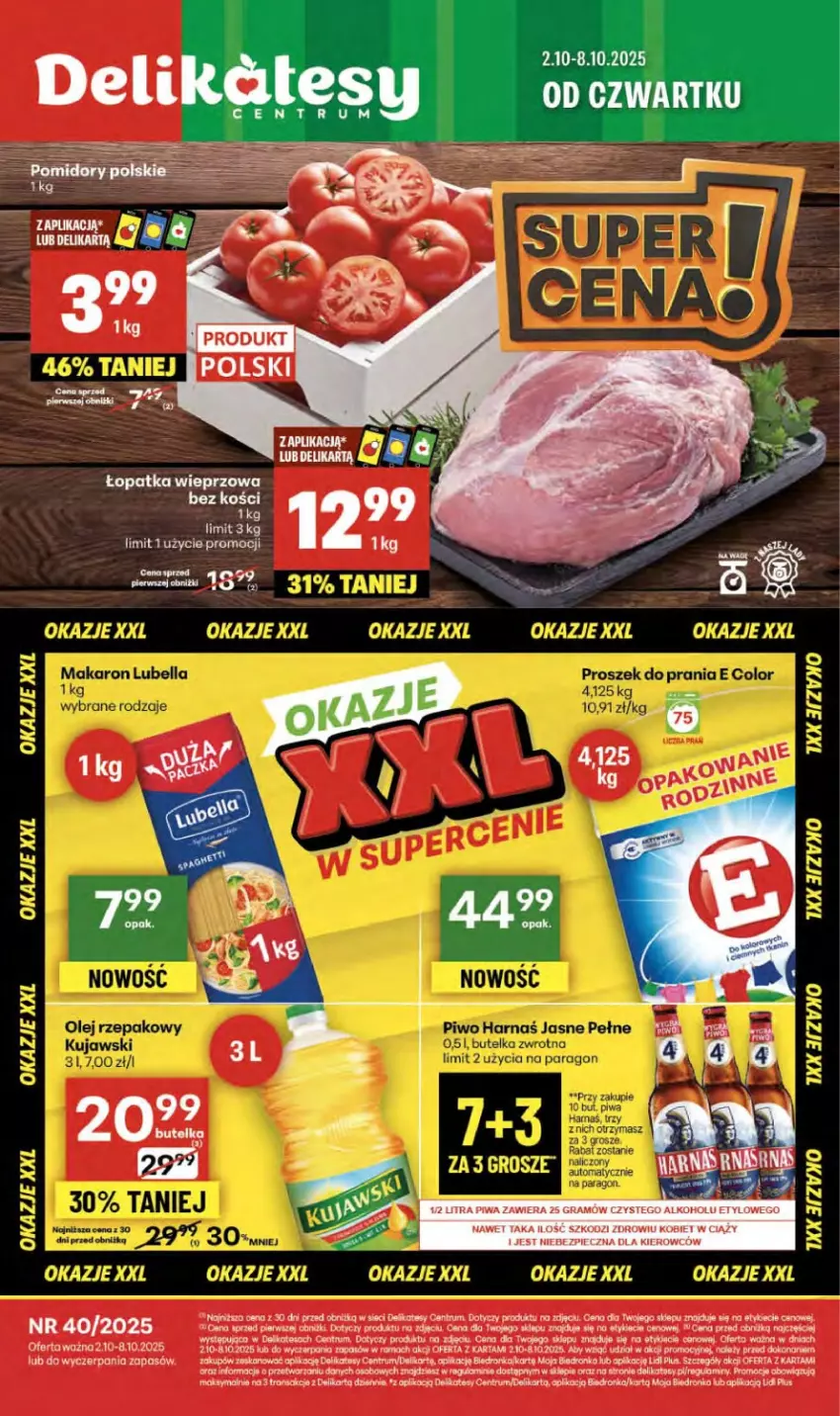 Gazetka promocyjna Delikatesy Centrum - Franczyza DC40 Czwartek - ważna 02.10 do 08.10.2025 - strona 1 - produkty: Gra, Koc, Piec, Piwa, Rama, Rum, Sok