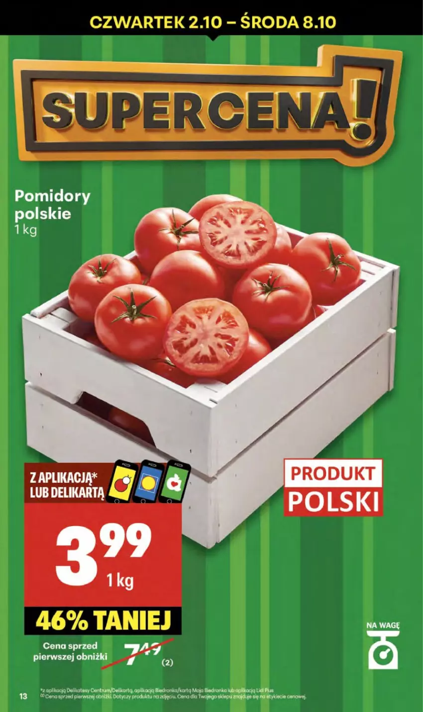 Gazetka promocyjna Delikatesy Centrum - Franczyza DC40 Czwartek - ważna 02.10 do 08.10.2025 - strona 13 - produkty: Koc, Pomidory, Rum