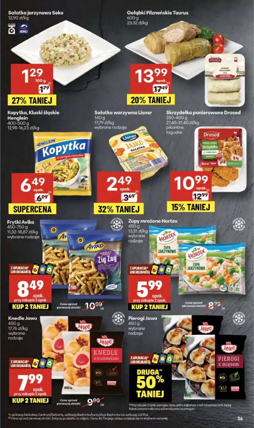 Gazetka promocyjna Delikatesy Centrum - Franczyza DC40 Czwartek - ważna 02.10 do 08.10.2025 - strona 36 - produkty: Frytki, Knedle, Koc, Kopytka, Rum, Sałat, Sałatka, SEKO