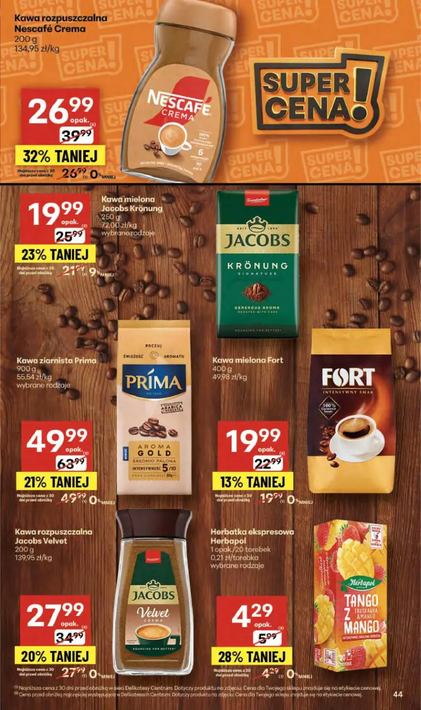 Gazetka promocyjna Delikatesy Centrum - Franczyza DC40 Czwartek - ważna 02.10 do 08.10.2025 - strona 44 - produkty: Fa, Jacobs, Kawa, Kawa mielona, Kawa rozpuszczalna, Kawa ziarnista, Mango, Prima, Rum