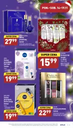 Gazetka promocyjna Aldi - Pełny katalog - Gazetka - ważna od 19.11 do 19.11.2022 - strona 11 - produkty: Zestaw prezentowy, Nivea Men, Eveline, Dezodorant, Perfum, Tusz, Nivea, Fa
