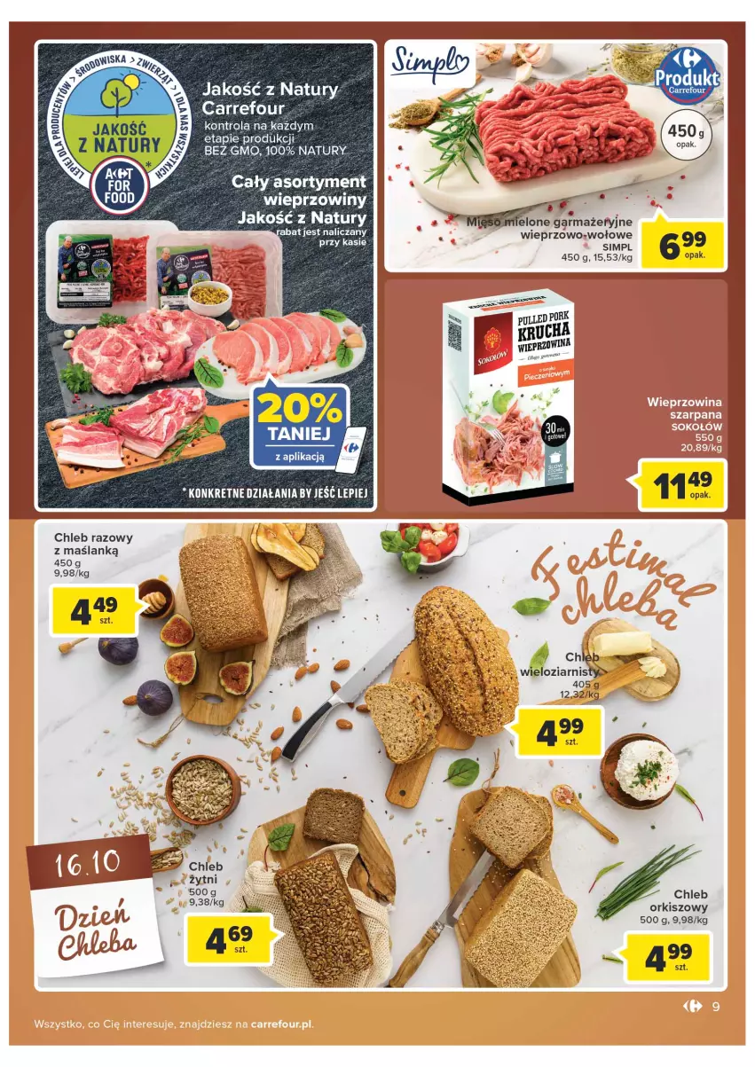 Gazetka promocyjna Carrefour - Gazetka Carrefour Zyskoteka - ważna 11.10 do 15.10.2022 - strona 9 - produkty: Chleb