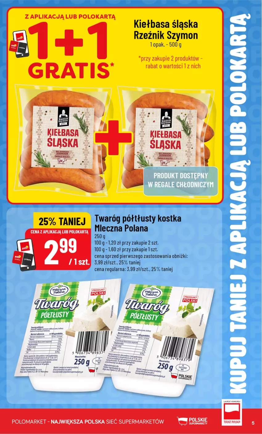 Gazetka promocyjna PoloMarket - Katalog Kupuj taniej z POLOappką - ważna 02.09 do 08.09.2026 - strona 5 - produkty: Dres, Fa, Kiełbasa, Kiełbasa śląska, LANA, Laur, Ser, Serek, Tera, Twaróg, Twaróg półtłusty, Wagi