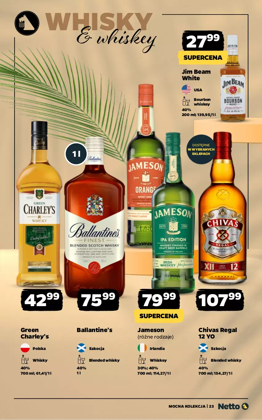 Gazetka promocyjna Netto - Netto_MK_08/25_2 - ważna 18.08 do 31.08.2025 - strona 23 - produkty: Ballantine's, Bourbon, Jameson, Jim Beam, Koc, Whiskey, Whisky