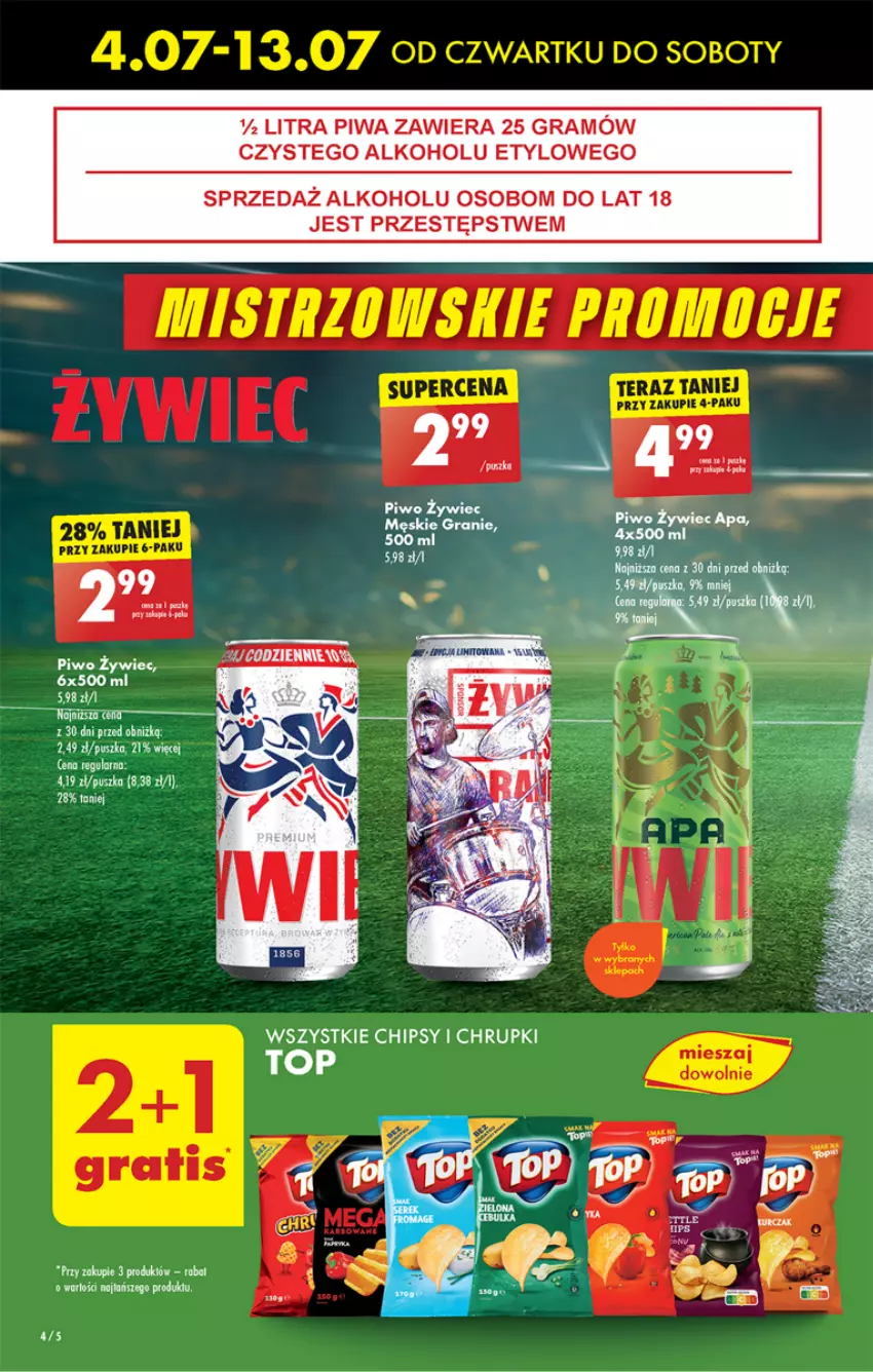 Gazetka promocyjna Biedronka - Finał Euro - ważna 04.07 do 13.07.2024 - strona 4 - produkty: Chipsy, Chrupki, Gra, Piwa, Piwo