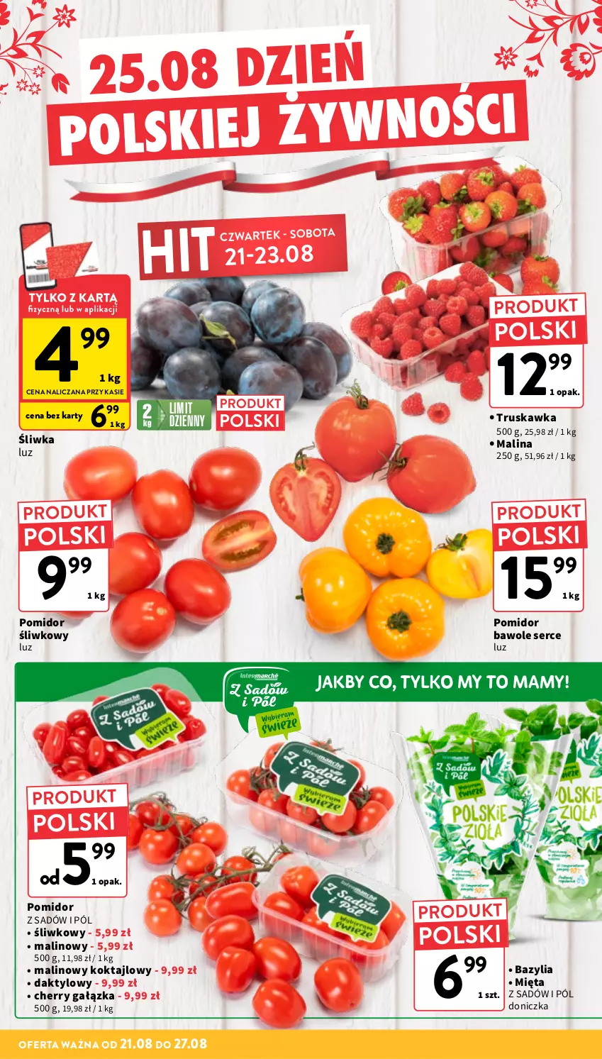 Gazetka promocyjna Intermarche - Gazetka promocyjna - ważna 21.08 do 27.08.2025 - strona 10 - produkty: Bazyl, Bazylia, Mięta, Ser