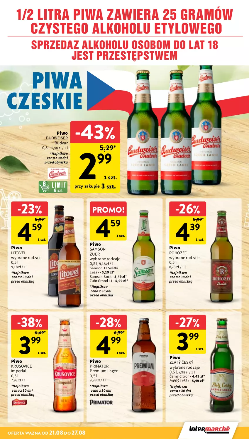 Gazetka promocyjna Intermarche - Gazetka promocyjna - ważna 21.08 do 27.08.2025 - strona 29 - produkty: Gra, Piwa, Piwo, Prima, Ser