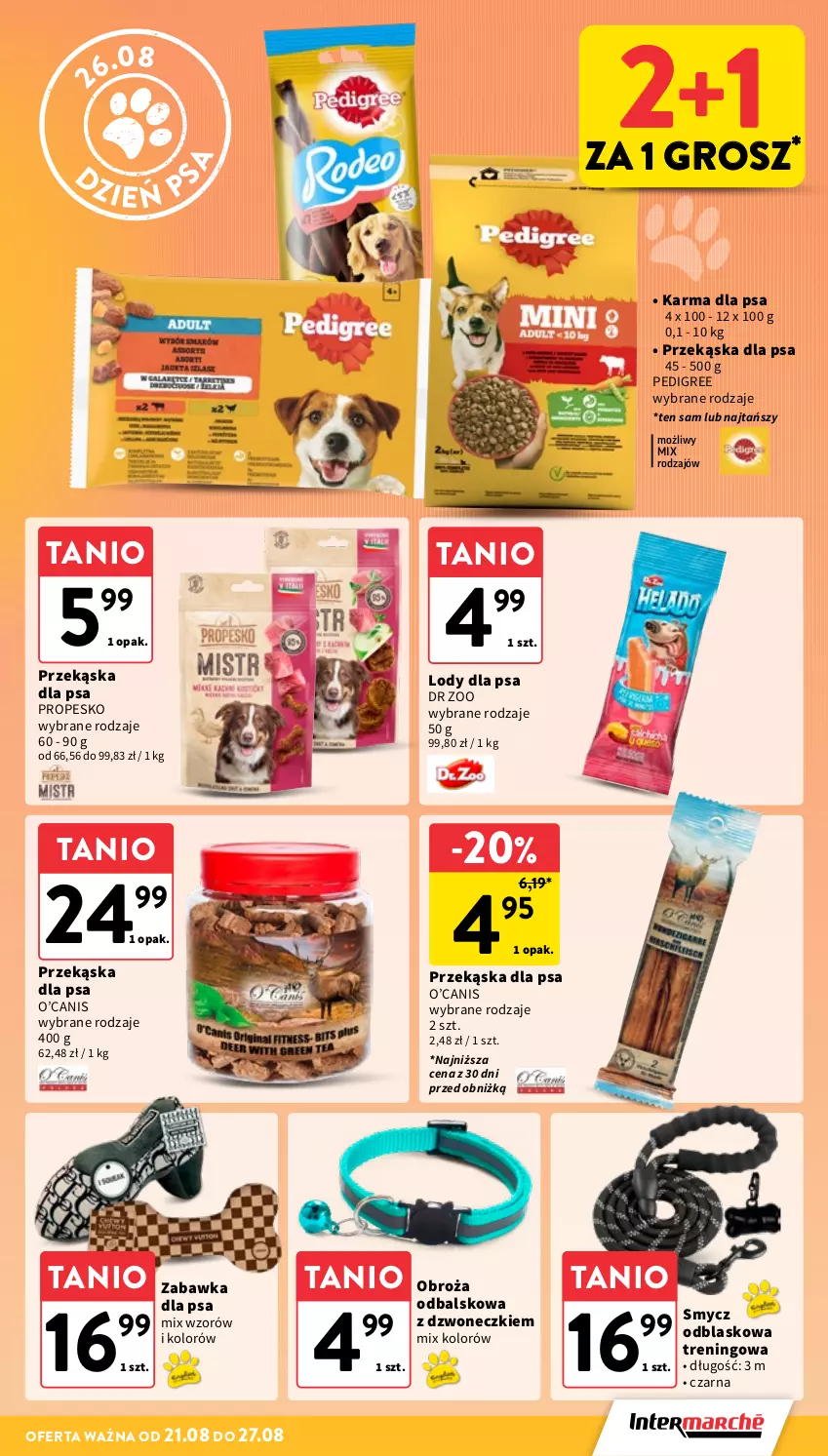 Gazetka promocyjna Intermarche - Gazetka promocyjna - ważna 21.08 do 27.08.2025 - strona 33 - produkty: Lody, Pedigree, Smycz, Zabawka