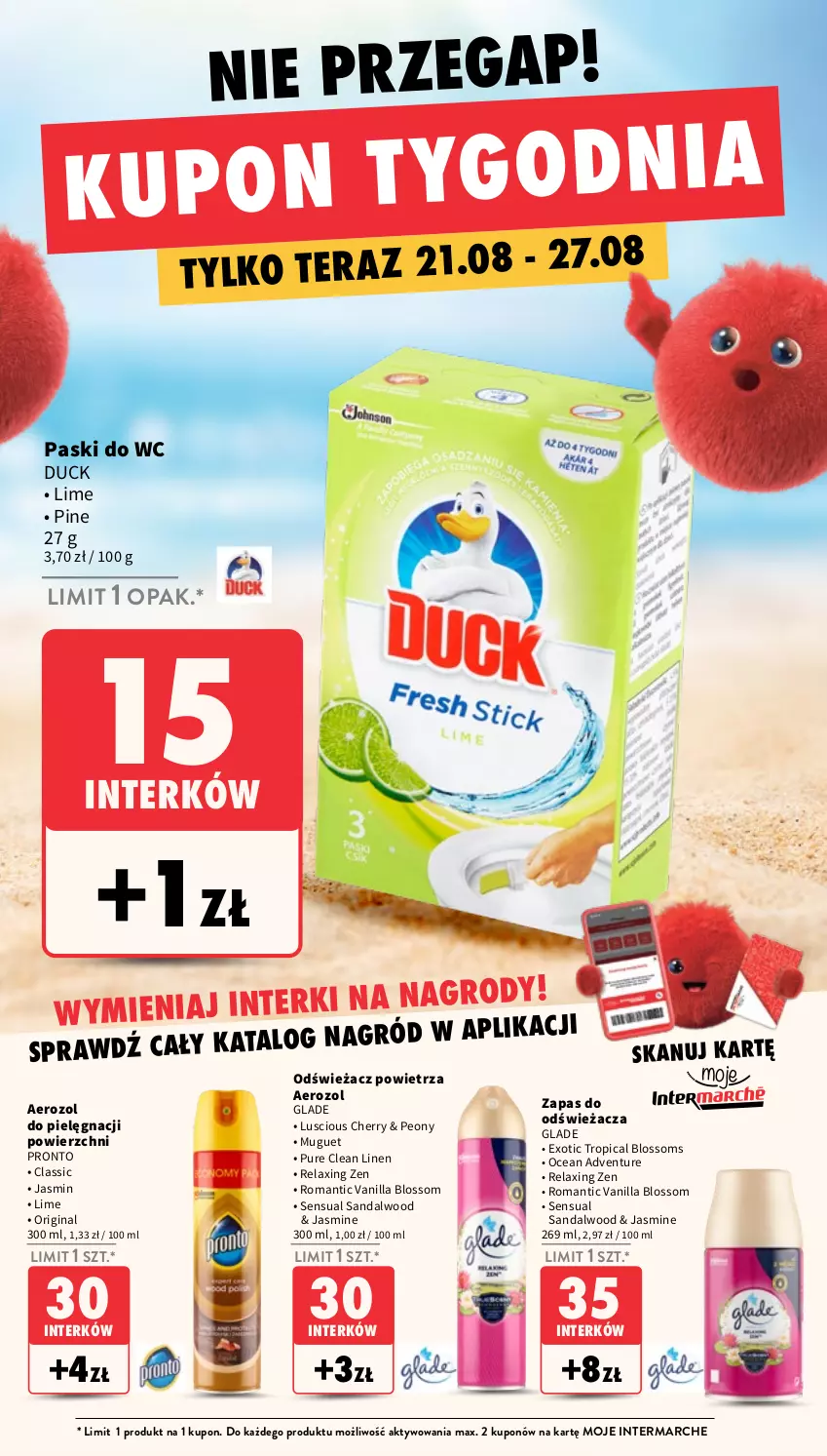 Gazetka promocyjna Intermarche - Gazetka promocyjna - ważna 21.08 do 27.08.2025 - strona 35 - produkty: Duck, Gin, Odświeżacz powietrza, Pronto, Pur, Sensual, Tera, Tropical