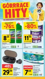 Gazetka promocyjna Intermarche - Gazetka promocyjna - Gazetka - ważna od 27.08 do 27.08.2025 - strona 6 - produkty: Domestos, Papier, Słuchawki, Papier toaletowy, Velvet, Słuchawki bezprzewodowe, Ręcznik, Płyn do wc, Foxy