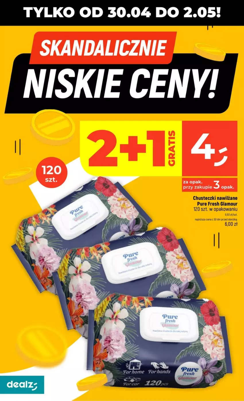 Gazetka promocyjna Dealz - SKANDALICZNIE - ważna 30.04 do 02.05.2026 - strona 2 - produkty: Chusteczki, Chusteczki nawilzane, Pur