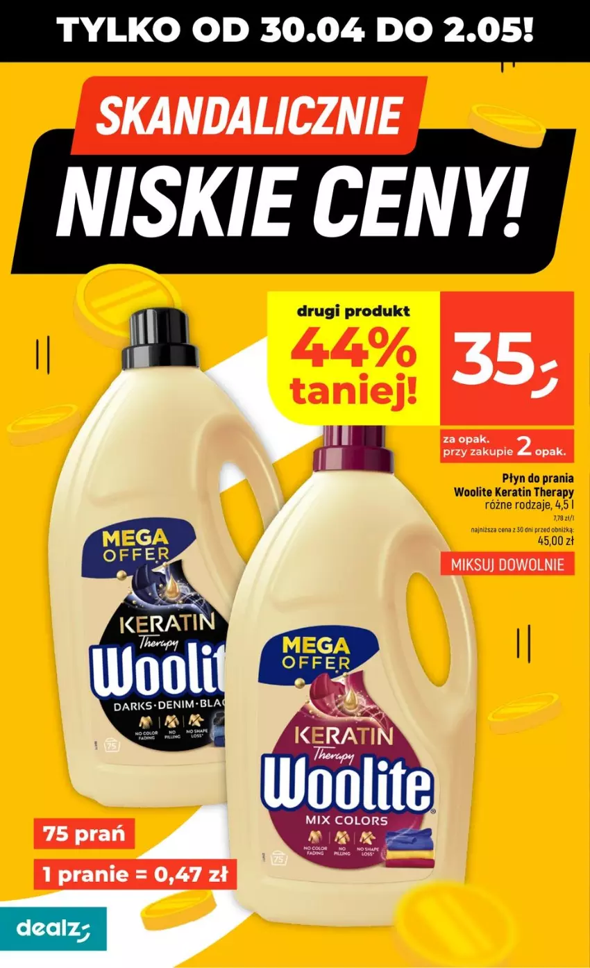 Gazetka promocyjna Dealz - SKANDALICZNIE - ważna 30.04 do 02.05.2026 - strona 4 - produkty: Płyn do prania, Woolite