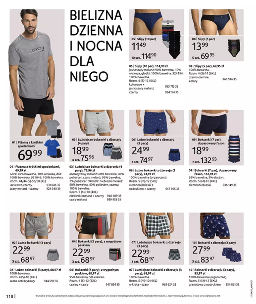 Gazetka promocyjna Bonprix - URLOPOWE NIEZBĘDNIKI - ważna 17.06 do 28.07.2025 - strona 120 - produkty: Bielizna, Bokserki, Dior, Fa, Gin, Gra, Gry, Lazur, Ser, Slipy, Wełna