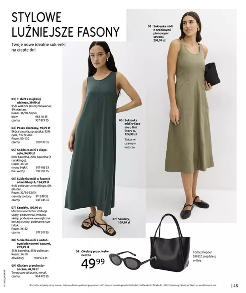 Gazetka promocyjna Bonprix - URLOPOWE NIEZBĘDNIKI - ważna 17.06 do 28.07.2025 - strona 47 - produkty: Fa, Pasek, Por, Ser, Sony, Spódnica