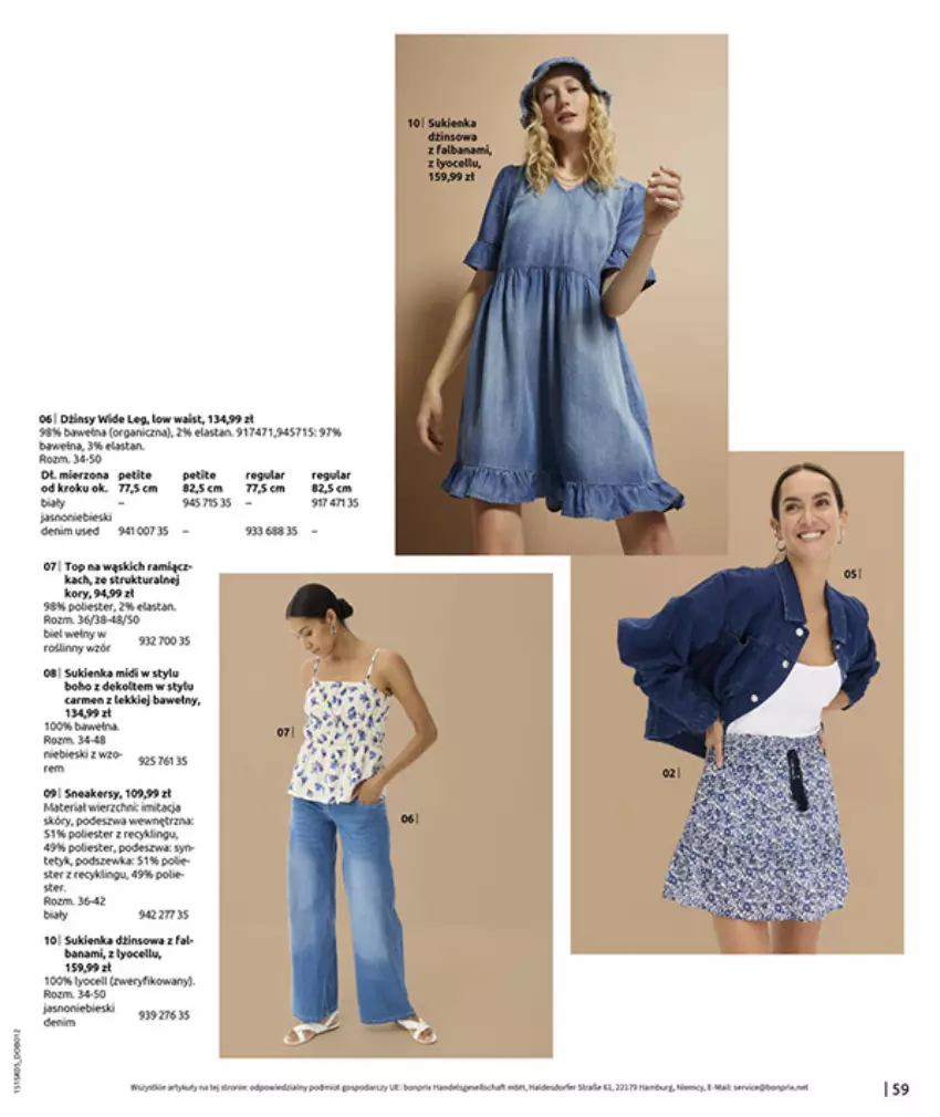 Gazetka promocyjna Bonprix - URLOPOWE NIEZBĘDNIKI - ważna 17.06 do 28.07.2025 - strona 61 - produkty: Fa, Gra, HP, Klej, Krakus, Sukienka, Tera, Top, Wełna