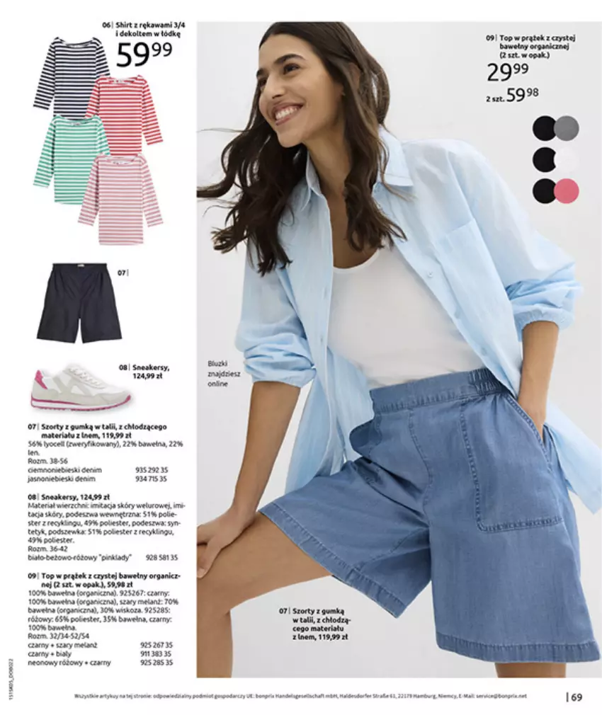 Gazetka promocyjna Bonprix - URLOPOWE NIEZBĘDNIKI - ważna 17.06 do 28.07.2025 - strona 71 - produkty: Basia, HP, Kawa, Por, Tera, Top, Wełna