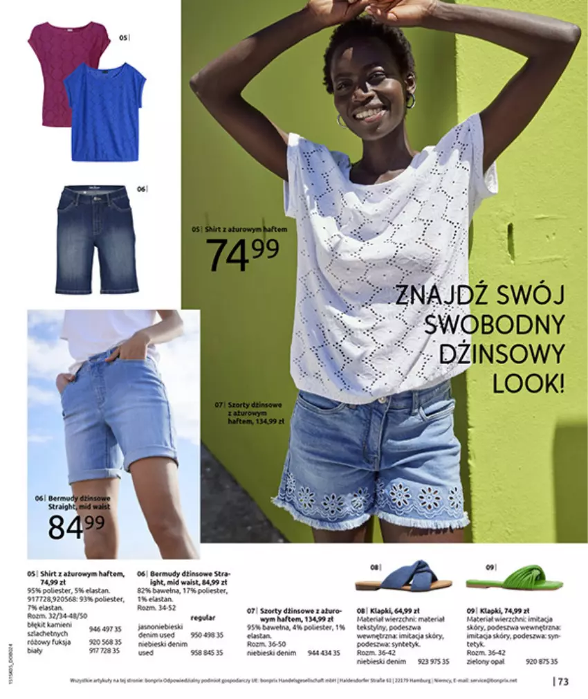 Gazetka promocyjna Bonprix - URLOPOWE NIEZBĘDNIKI - ważna 17.06 do 28.07.2025 - strona 75 - produkty: Fa, HP, Klapki, Por, Wełna
