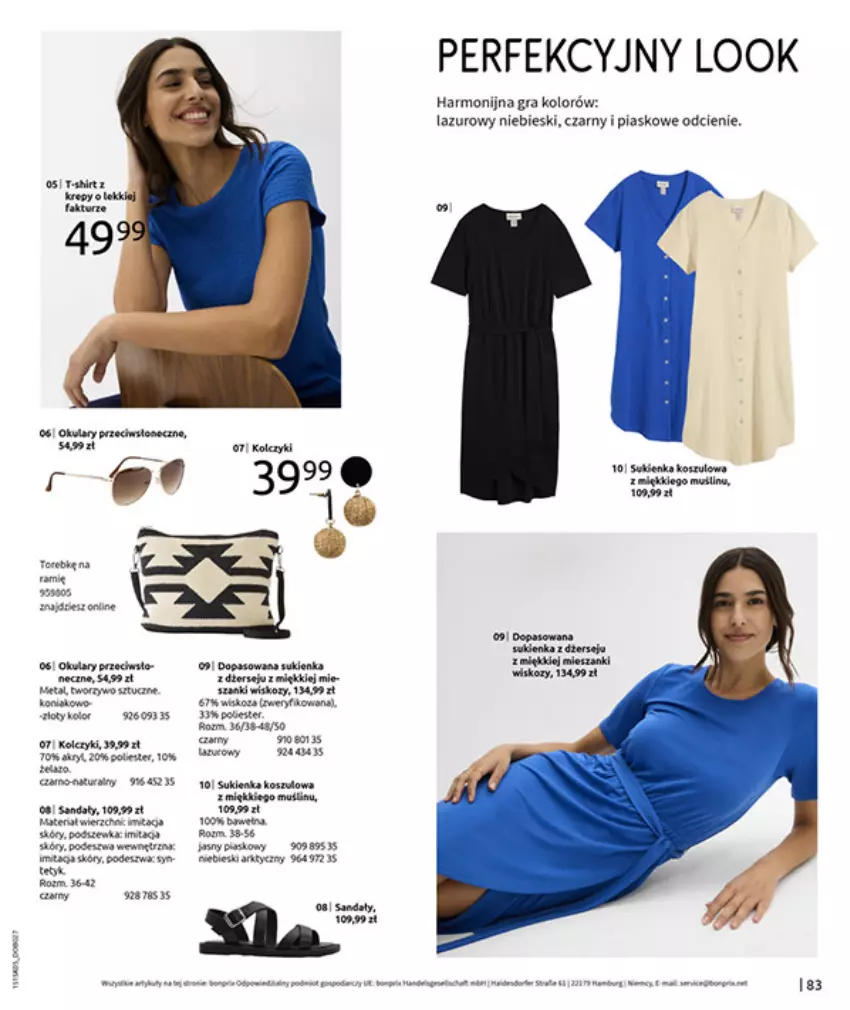 Gazetka promocyjna Bonprix - URLOPOWE NIEZBĘDNIKI - ważna 17.06 do 28.07.2025 - strona 85 - produkty: Fa, Gra, Kolczyki, Lazur