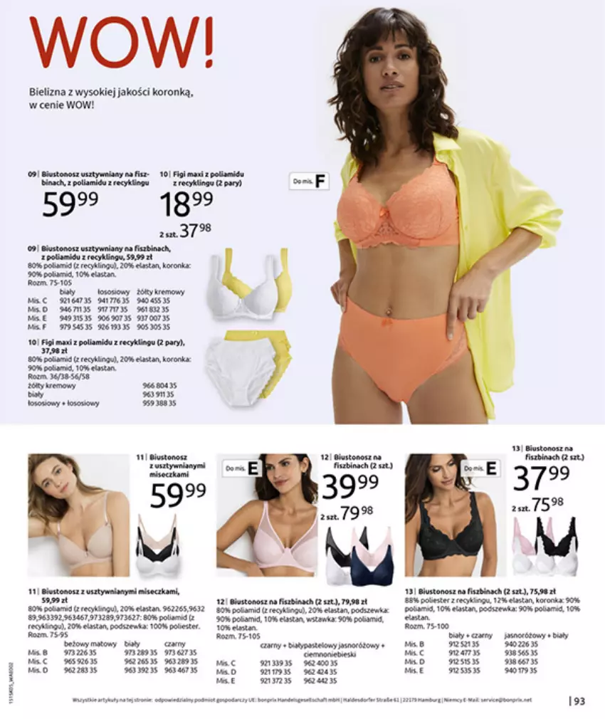 Gazetka promocyjna Bonprix - URLOPOWE NIEZBĘDNIKI - ważna 17.06 do 28.07.2025 - strona 95 - produkty: Bielizna, Biustonosz, Brit, Fa, Figi, Por, Sok