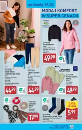 Gazetka promocyjna Aldi - Artykuły przemysłowe i tekstylia - Gazetka - ważna od 21.02 do 21.02.2026 - strona 3 - produkty: Sweter, Szal, Kurtka, Kawa, Karp, Wełna, Moda, Piżama, Fa