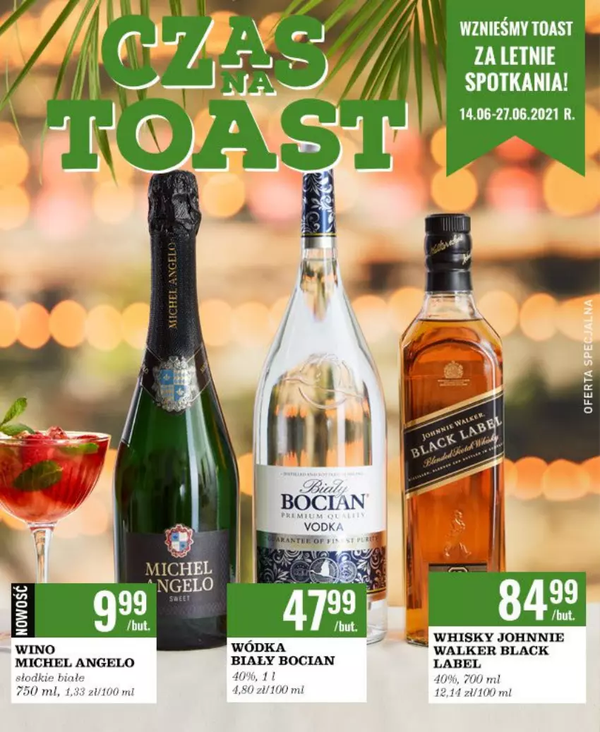 Gazetka promocyjna Biedronka - Czas na Toast - ważna 14.06 do 27.06.2021 - strona 1 - produkty: Biały Bocian, Lack, Whisky, Wino, Wódka