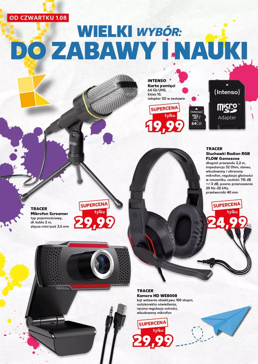 Gazetka promocyjna Kaufland - Kaufland - ważna 31.07 do 07.08.2024 - strona 36 - produkty: Acer, Kamera, Karta pamięci, Mikrofon, Obiektyw, Słuchawki, Top