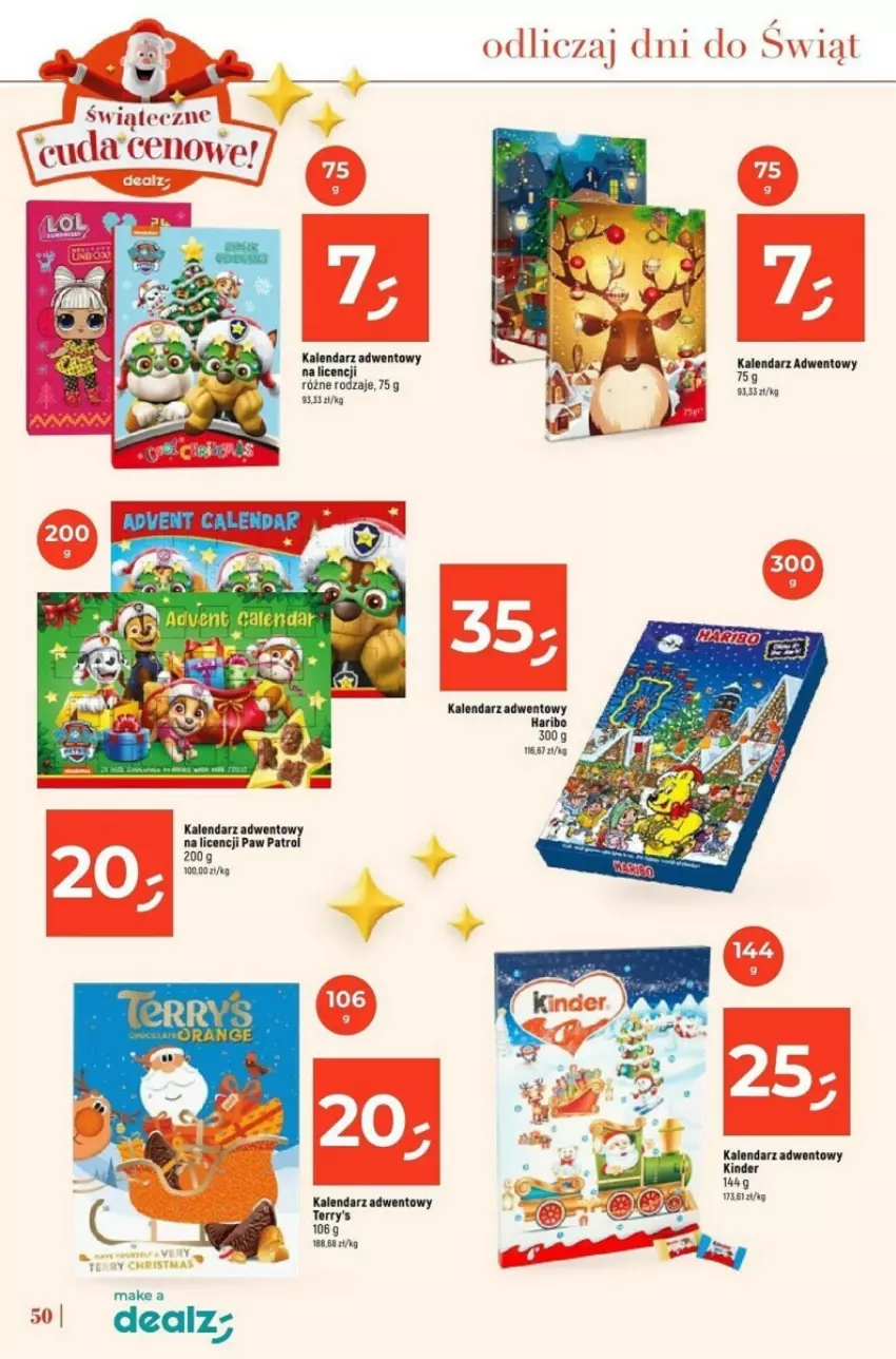 Gazetka promocyjna Dealz - ważna 04.11 do 24.12.2024 - strona 46 - produkty: Haribo, Kalendarz, Kalendarz adwentowy, Kinder