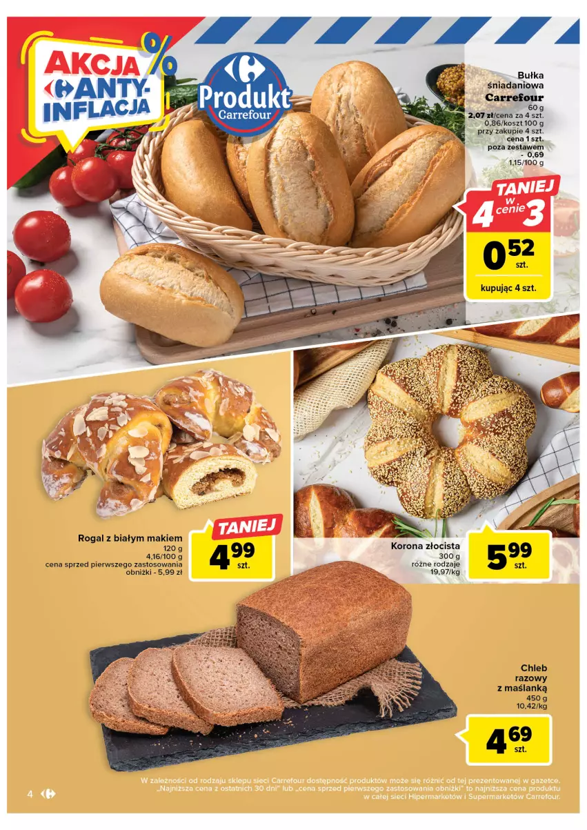 Gazetka promocyjna Carrefour - Gazetka Targ świeżości - ważna 20.02 do 25.02.2023 - strona 7 - produkty: Bułka, Chleb, Danio, Kosz, Rogal